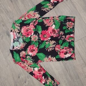 Talbots Floral Button Down Cardigan Sweater